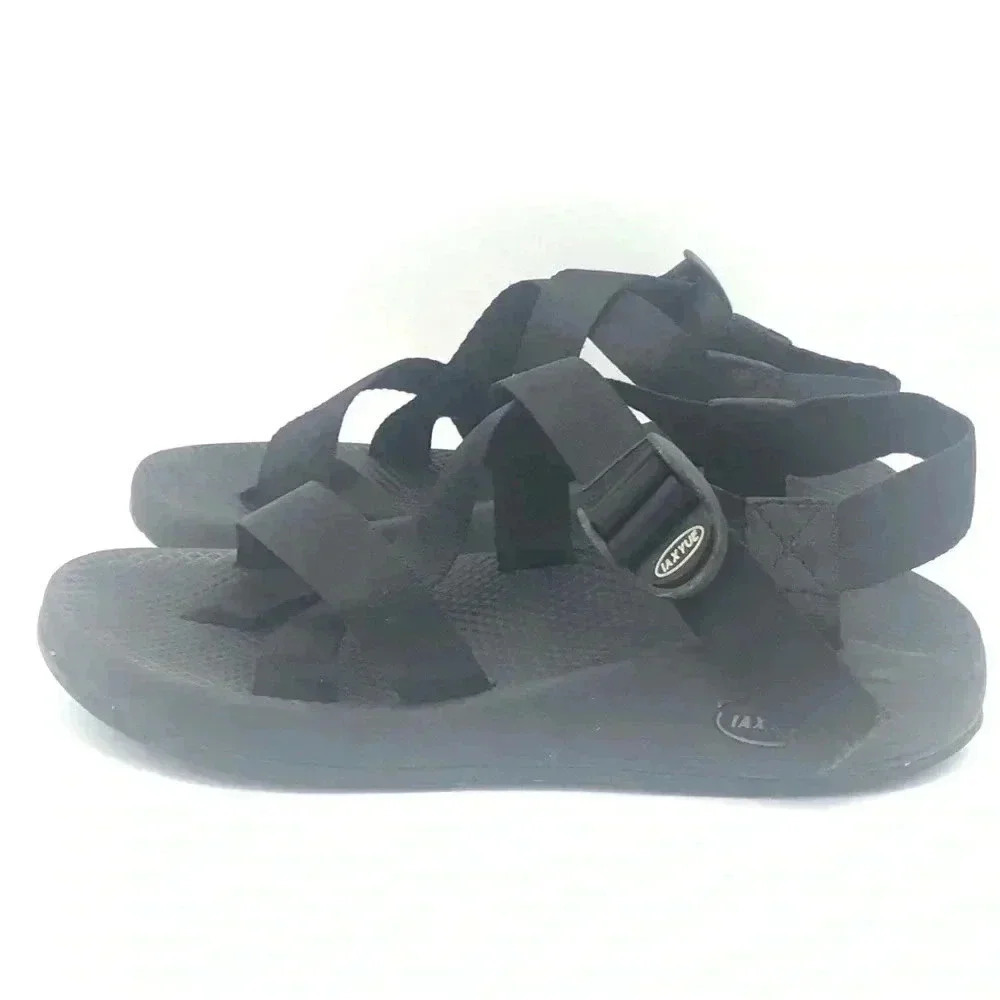 IAXYUE BLACK STRAPY COMFORT HIKING SANDALS BOYS SIZE 3 OUTDOOR TRAIL SHOES